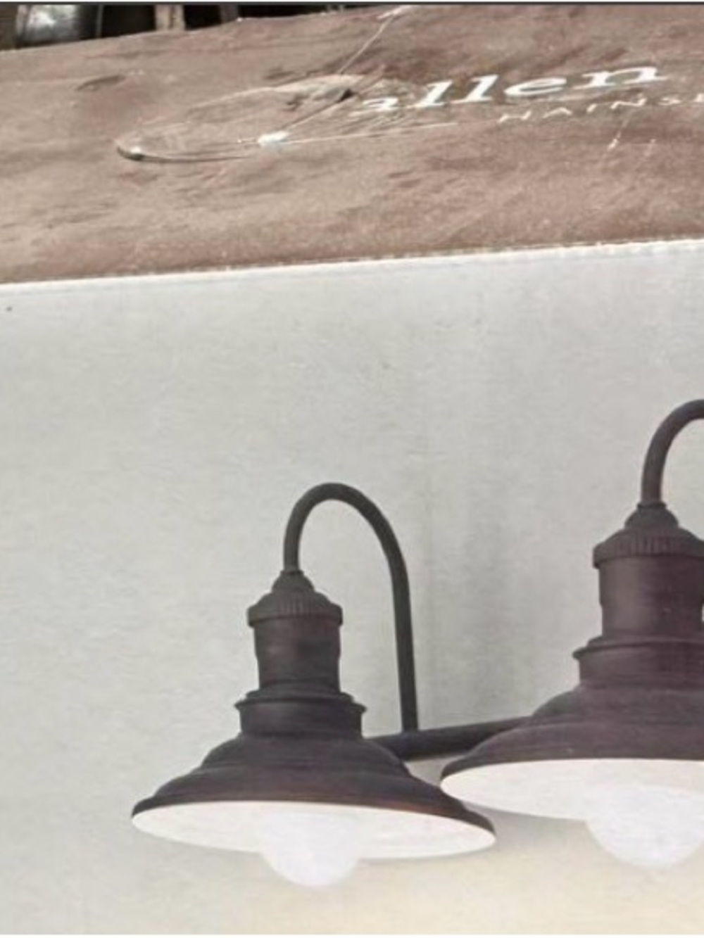 Rustic Outdoor Wall Sconce Light - Brown Finish